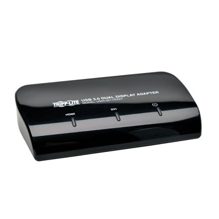 Tripp Lite USB to DVI and HDMI Dual Monitor Video Display Adapter, USB 3.0 SuperSpeed (U344-001-HDDVI)