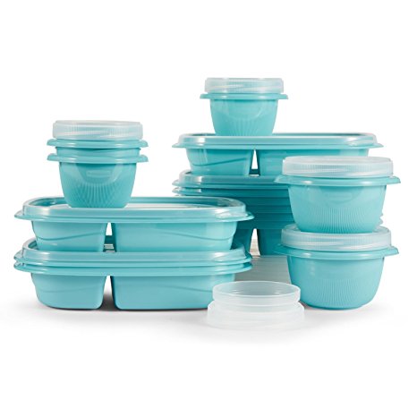 Rubbermaid TakeAlongs 10-Day Meal Prep Kit, 30-piece Set, Reflecting Pool (2005692)