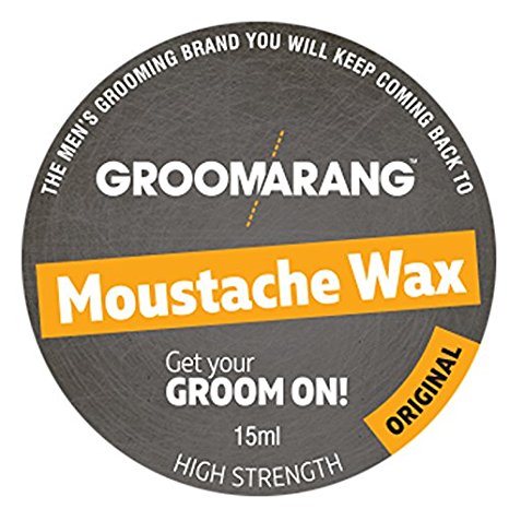 Groomarang Moustache & Beard Wax Extra Strong Original 100% Natural Hair Care Organic & Vegan 15ml
