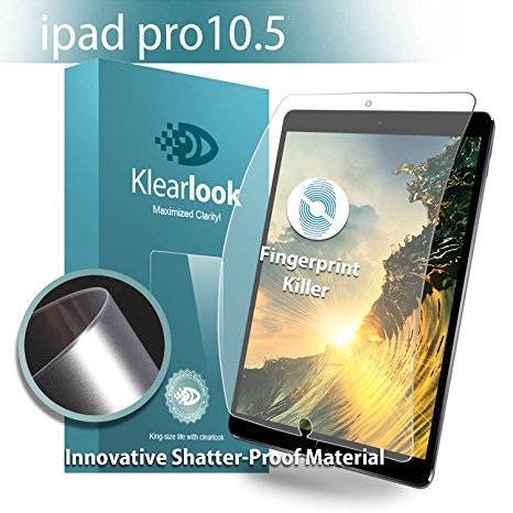 iPad Pro 10.5 Screen Protector, Klearlook [Not Glass] [Shock-Proof] Matte/Anti-Glare Acrylic Screen Protector, Screen Cover with [Scratch-Resistance] [Bubble-Free] [Super Smooth] for iPad Pro 10.5