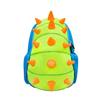 NOHOO Kids Dinosaur Backpack With Leash 3D Toddler Backpacks for Boys And Girls 2-7 Years (Green)