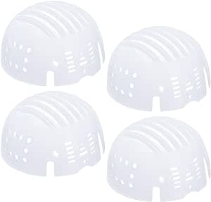 uxcell 4Pcs Bump Cap Insert, PE Lined Baseball Hard Hat Inserts, Lightweight Universal Bump Cap for Head Protection (White)