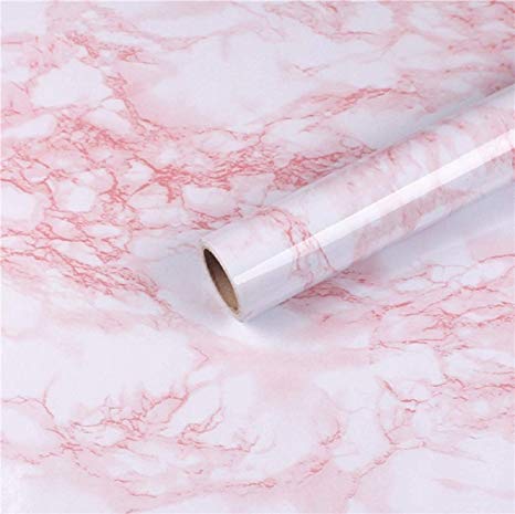 practicalWs Marble Contact Paper Decorative Wallpaper Self Adhesive Gloss Vinyl Film Peel and Stick for Countertop Cabinet Furniture Shelf Liner Wall Décor 11.8 inch x 118inch