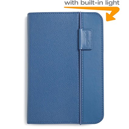 Kindle Leather Cover, Steel Blue, Updated Design (Fits Kindle Keyboard)