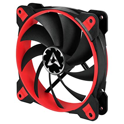 ARCTIC BioniX F120-120 mm Gaming Case Fan with PWM PST Cooling Fan with PST-Port (PWM Sharing Technology) Regulates RPM in sync - Red