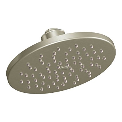 Moen S6360BN 8" Single-Function Rainshower Showerhead with Immersion Technology at 2.5 GPM Flow Rate, Brushed Nickel