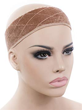 Eastmermaid fashion lace grip wig band adjustment Flexible Wig Velvet wig bands 3 color (Black Brown Beige) (Beige)