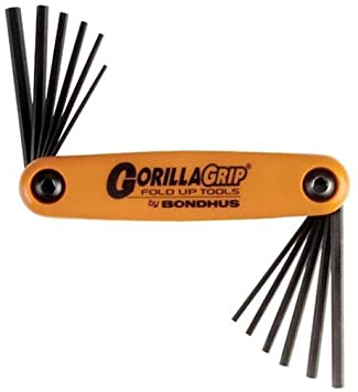 Bondhus - GorillaGrip Set of 12 Hex Fold-up Keys, sizes 5/64-5/32-Inch & 1.5-5mm - New.