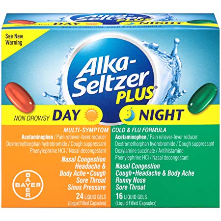 Alka-Seltzer Plus Day/Night Cold and Flu Liquid Gels, 40 Count