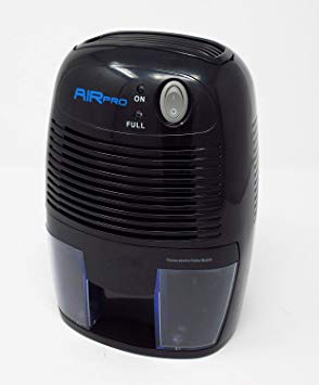 500ml Black AirPro Mini Compact Air Dehumidifier for Home, Kitchen, Bedroom, Bathroom, Caravan etc.