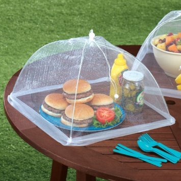 Chuzy Chef Large Pop-Up Mesh Screen Food Cover Tents - Keeps Out Flies Reusable - Set of 2