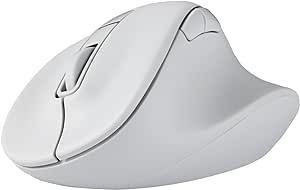 ELECOM Bluetooth Wireless Ergonomic Shape Mouse, Silent Click, Right Hand 2000DPI, 5 Buttons, Optocal Sensor, Compatible with PC, Mac, Laptop, EX-G, Lsize White (M-XGL30BBSKWH)