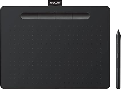 Wacom Intuos Medium Drawing Tablet - Digital Tablet for Painting, Sketching and Photo Retouching with pressure sensitive pen, black - Ideal for Work from Home & Remote Learning