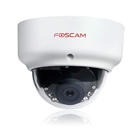 Foscam FI9961EP Vandal-proof Outdoor 1080P POE Dome IP Security Camera -IP66 Weatherproof, WDR 2.0, Night Vision, Motion Detection(White)