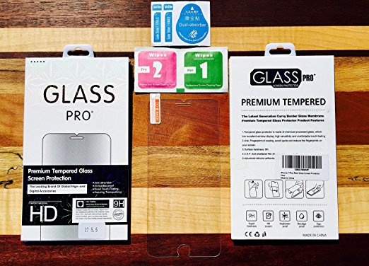 iPhone 7 Plus REAL GLASS Screen Protector 2.5 D 1 Year Warranty Protects Against Scratches Tempered Asahi Glass