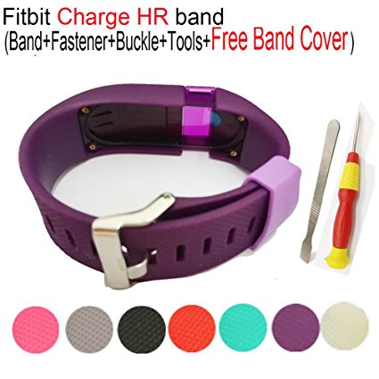 Fitbit Charge HR Band,Budesi Replacement Accessories Wristband for Fitbit Charge HR Wireless Activity Fitness Tracker Purple-Small