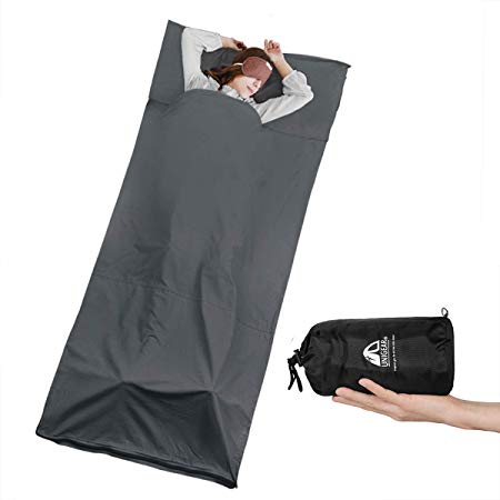 Unigear Sleeping Bag Liner, Cotton Travel Camping Sheet Lightweight for Hotels Backpacking, 220 * 90cm