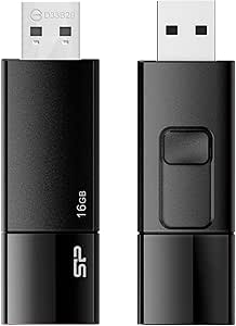 SP Silicon Power シリコンパワー USBメモリ 16GB USB3.0 スライド式 Blaze B05 ブラック SP016GBUF3B05V1K