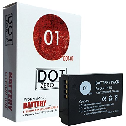 DOT-01 Brand Canon LPE12 Battery for Canon 100D Camera and Canon LP-E12 Battery Bundle for Canon LPE12 LP-E12 EOS M EOS M2