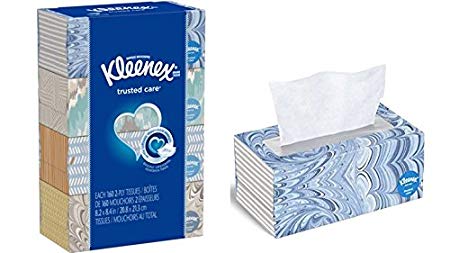 Kleenex Trusted Care White Facial Tissue, 160 2-Ply Tissues, (Pack of 5)