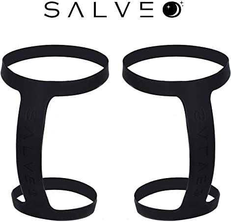 Salveo Silicon 30 oz Tumbler Slip In Handle Black Pair - Optimized for NutriBullet, Yeti, RTIC, Ozarc Trail and other 30oz Stainless Steel Travel Mugs and Cups