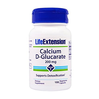 Life Extension Calcium-D-Glucarate 200mg V-Capsules, 100 Count