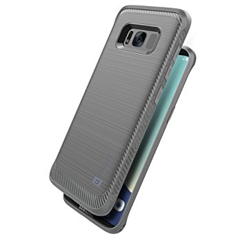 Samsung Galaxy S8 Case, Ubittek Resilient Shock Absorption and Carbon Fiber Design Case for Samsung Galaxy S8 (2017) (Grey)