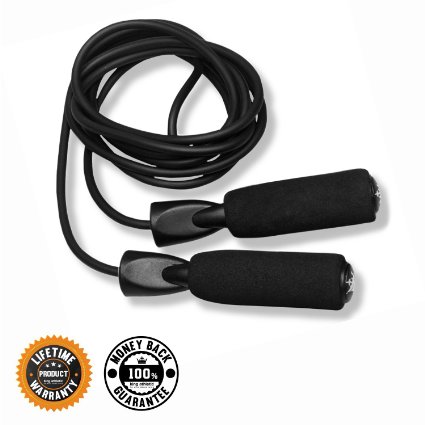 Jump Rope for Cardio Fitness and Endurance Training  FREE Workout Ebook Included  100 Money Back Guarantee and Lifetime Warranty