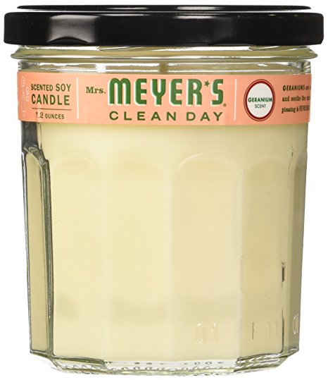 Mrs. Meyers Clean Day, Soy Candle, Geranium Scent, 7.2 oz