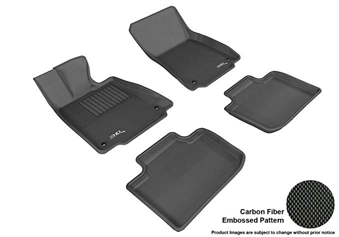 3D MAXpider Complete Set Custom Fit All-Weather Floor Mat for Select Lexus IS Models - Kagu Rubber (Black)