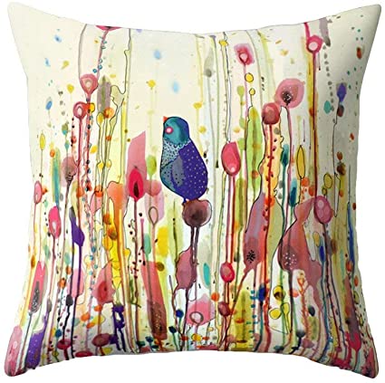 wintefei Win Bird Flower Pillow Case Bed Sofa Living Room Decor Throw Cushion Cover? - 10#