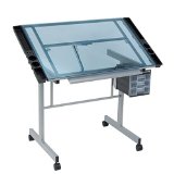 Vision Craft Station in Silver  Blue Glass