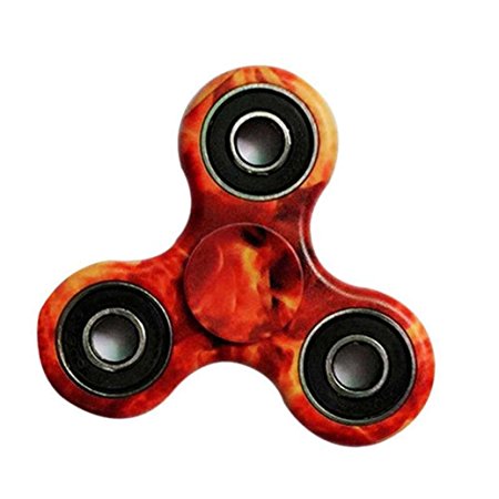 Briliiantllc Colorful Camo Tri-Spinner Hand Fidget Spinner Toy for ADHD EDC Focus Relieves Anxiety and Boredom …