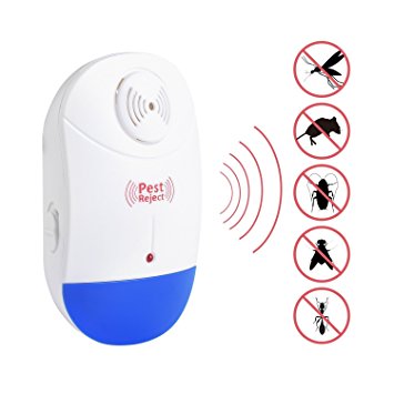 Pest Repeller Ultrasonic - Electronic Plug in Pest Control Indoor - Rodents & Insects Repellent - Repels Bug, Cockroach, Mosquito, Ant, Spider, Mouse, Rat Environment-friendly (single pack)