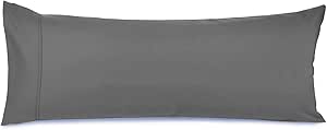 Nestl Body Pillow Cover – Soft Body Pillow Pillowcase – Lightweight Grey Pillowcase – Microfiber Body Pillow Case Cover – 20x54 Inches – Envelope Closure