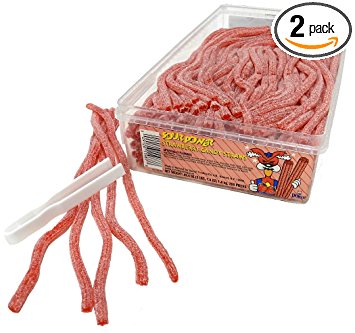 Sour Power Strawberry Straws,49.4 Ounce, 200-Count Tubs (Pack of 2)
