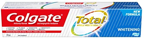 Colgate Total Whitening Gel Toothpaste, 170 mL