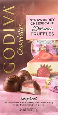 Godiva Chocolatier Strawberry Cheesecake Dessert Truffles Net Wt. 4.25 oz
