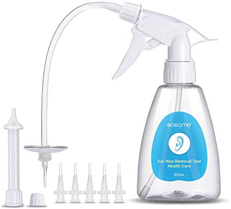 Ear Wax Remover Colawind Ear Washer Bottle Bulb Syringe Cleaning System for Adults and Kids 300ml Capacity with Sprayer Ear Wax Removal Tool Kit