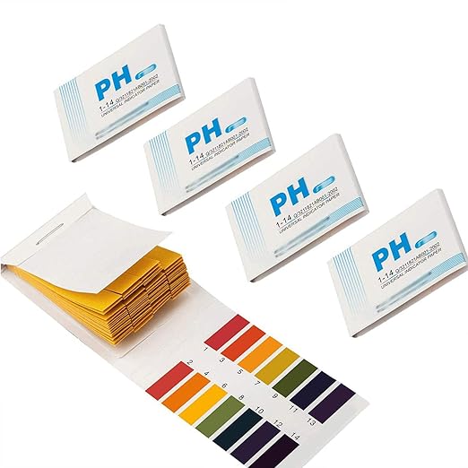 Geekerchip PH Test Strip - 400 Strips 1-14 Test Paper PH Indicator Alkaline Acid Water Litmus Testing Kit For chemistry experiments and school teaching