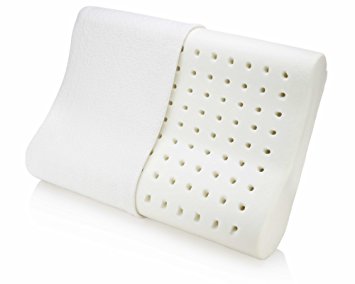 Ergonomic Contour Memory Foam Neck Pillow by MemorySoft with Air Flow Ventilation and Premium Bamboo Cover - Back & Side Sleeper - Contoured Orthopedic Cervical Pillow