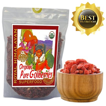 Top Nutrition - 2Lb / 32oz Royal Himalayan Raw Goji Berries - Certified Organic - Smoothies, Snacks, Salads, Trail Mixes