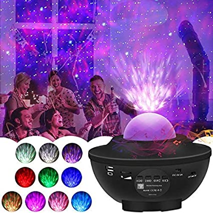 Star Light Projector, GREPRO 3-in-1 Ocean Wave Night Light Projector with Bluetooth Music Speaker, Remote control and Timer Function for Kids, Bedroom, Party, Holidays, Game Rooms