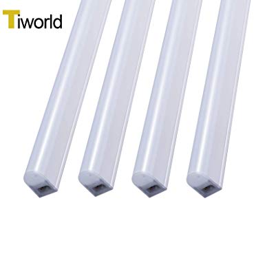 4-Pack 4FT T8 LED Shop Light Fixture, 24W Integrated T8 LED Tube Light, Super Bright Daylight White 6500K,Milky Cover, with 5ft on/Off Switch Power Cords,Plug and Play, 4 Foot Fluorescent Replacement