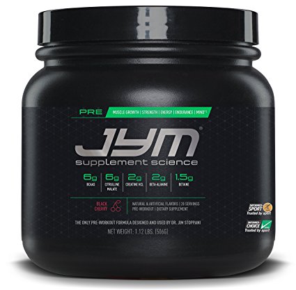 JYM Supplement Science, Pre JYM Pre Workout Powder, Black Cherry, 20 Servings