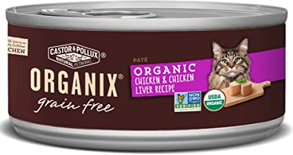 Organix Chicken & Chicken Liver Pate Recipe For Adult Cats, 3-Ounce Cans (Pack Of 24)