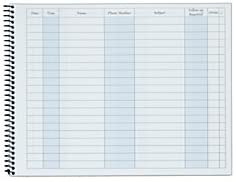 Adams Activity Log Book, Spiral Bound, 8.5 x 11 Inches, 100 Pages, White (S1185ABF)