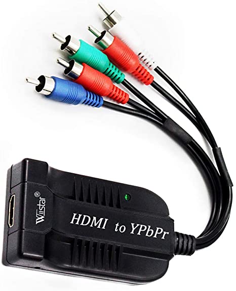 Wiistar HDMI to Ypbpr Converter 1080P HDMI to Component Video Audio Converter 5 RCA Scaler Out Female to Male for STB PS3 PC to Old TV Projector