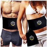 Waist Trimmer Ab Belt Special Edition - Adjustable Weight Loss Sauna Belt For Men and Women With FREE Carrying Bag - Provides Lower Back and Lumbar Supports For Easy Effortless Waist Slimming - Lifetime Guarantee