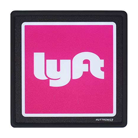 Lyft Sign with Bright LED Lights for Car | Wireless, Removable, USB Rechargeable | Light Logo Signs for Window | Uber/Lyft Amp and Rideshare Drivers | Ride Share Accessories | Make Your Car Visible